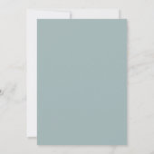 Staubblaue Erblühende Hochzeit Einladung (Rückseite)