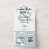Staubblaue Et-Zeichen-QR-Code-Einladung All In One Einladung (Innen)