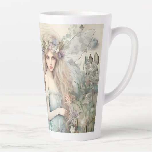 Staubblaue Fee (passt zum Journal) Latte-Mug Milchtasse (Rechts)