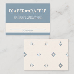Staubblaue Fliege Windel-Raffle Begleitkarte