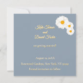 Staubblaue florale Hochzeit Save-the-Date-Einladun Save The Date (Vorderseite)