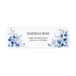 Staubblaue Florale Rustikale Gartenhochzeitsetiket