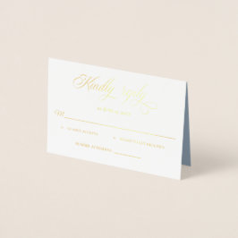 Staubblaue Folie RSVP Antwort Beilagekarte Folienkarte