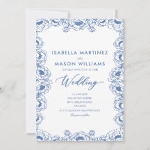 staubblaue französische Blumengarten-Hochzeitseinl