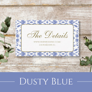 Staubblaue Gemusterte Verschlusskarten Begleitkarte