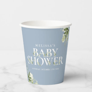 Staubblaue Grünzeug-Jungen-Baby-Party Pappbecher