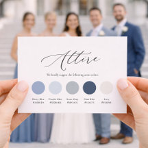 Staubblaue Hochzeitskleidung Karte