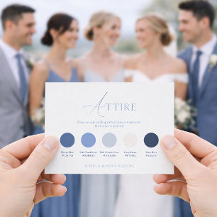 Staubblaue Hochzeitskleidung Karte