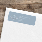 Staubblaue Hochzeitsmonogramm-Blumenskript