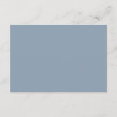Staubblaue Minimalistische Details Karte (Rückseite)