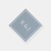 Staubblaue Monogramm-Initiale Et-Zeichen 2026 Hoch Serviette (Ecke)