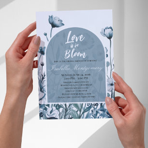 Staubblaue Palette Love is in Bloom - Brautparty Einladung