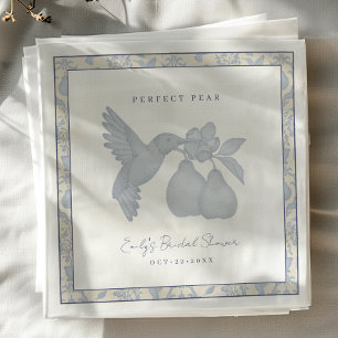 Staubblaue perfekte Birnen-Hochzeitsdusche Serviet Serviette