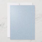 Staubblaue romantische Hochzeit Tischnummer (Rückseite)