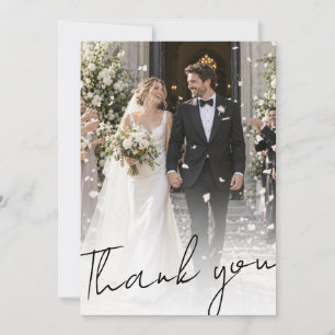 Staubblaue Rose Navy Blumen Foto Hochzeit Dankeskarte