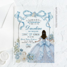 Staubblaue Schleife Kokette Schmetterling Quinceañ