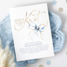 Staubblaue Schleife - She's Tying The Knot - Braut
