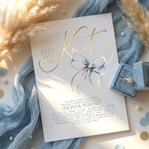 Staubblaue Schleife - She's Tying The Knot - Braut