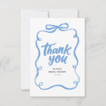 Staubblaue Schleife Whimsical-Brautabschied