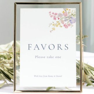 Staubblaue Schrift Favoriten Hochzeit Tischschild