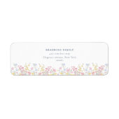 Staubblaue Skript-Boho-Wildblumen-Hochzeit (Vorne)