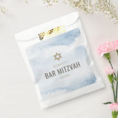 Staubblaue Wasserfarbe Bar Mizwa Geschenktütchen (Versiegelt)