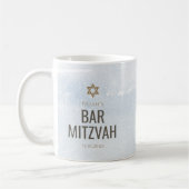 Staubblaue Wasserfarbe Bar Mizwa Kaffeetasse (Links)