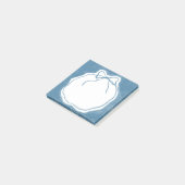 Staubblaue Wasserfarbe-Bogen-Kranz Post-it® Notizz Post-it Klebezettel (angewinkelt)