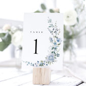 Staubblaue Wildblumen-Blumen-Hochzeitstisch-Nummer