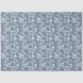 Staubblaue Wildblumen-Silhouette-Garten Seidenpapier (Vorderseite)