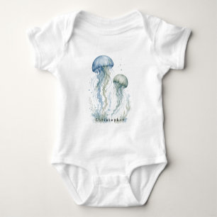Staubblauer Baby-Party für den Jungen mit Quallen- Baby Strampler