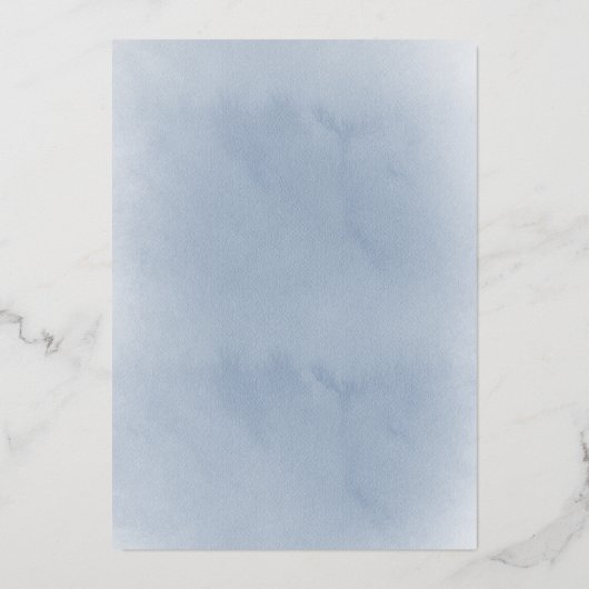 staubblauer Kranz Taufen Einladung (Rückseite)