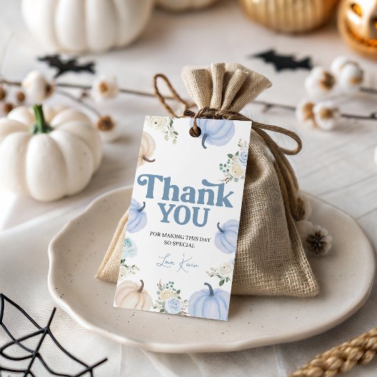 Staubblauer Kürbis Dankeschön-Anhänger Geschenkanhänger