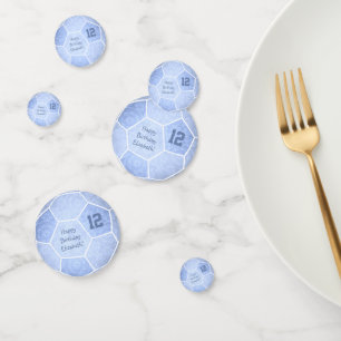 Staubblauer Mädchenfußball Geburtstagsparty Konfetti