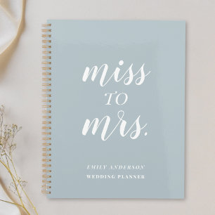Staubblauer Miss to Mrs. Hochzeitsplaner Planer