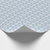 Staubblauer Osterhase Cameo Geschenkpapier (Ecke)