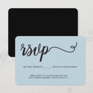 Staubblauer reservierter Sitz RSVP ohne Zusendung  Begleitkarte