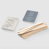 Staubblauer Skript-Hochzeitsprogramm-Handfächer Fächer (Non-assembled)