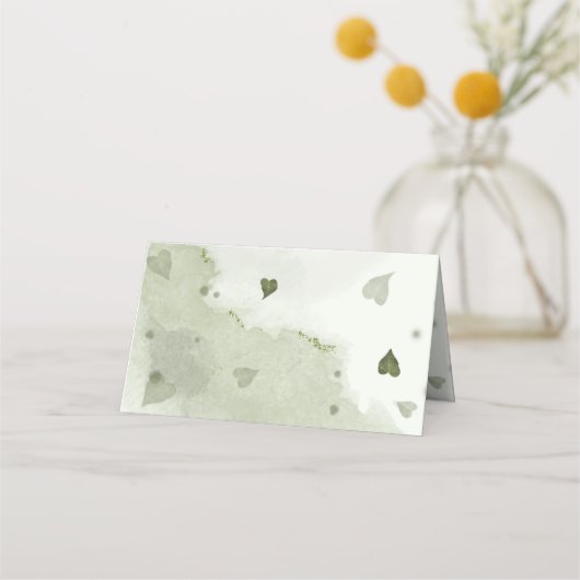 staubblauer und marineblauer Blumengarten ca. Platzkarte (Rückseite)