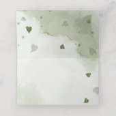 staubblauer und marineblauer Blumengarten ca. Platzkarte (Innenseite Aufgefaltet)