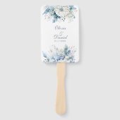 Staubblauer Wildblumen-Hochzeitsprogramm-Fächer Fächer (Vorderseite)