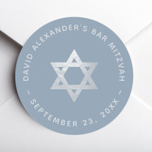 Staubblaues Bar Mitzvah - Falscher silberner David