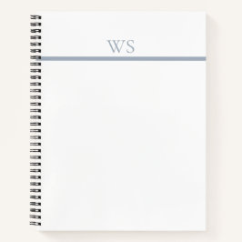 Staubblaues Bar-Monogramm personalisiertes Notizbu Notizblock