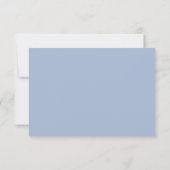 Staubblaues Blumen-RSVP | RSVP Karte (Rückseite)