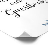 staubblaues Blumenzettel Poster (Ecke)