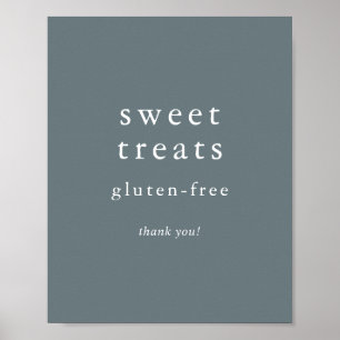 Staubblaues Boho Sweet Treats Poster