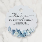 staubblaues Brautparty Vielen Dank Geschenkanhänger (Rückseite)