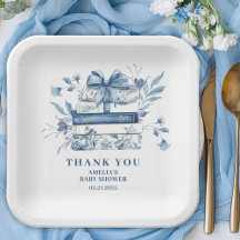 Staubblaues Chinoiserie-Neukapitel-Baby-Shower