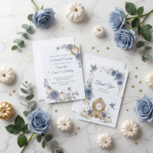 Staubblaues Cinderella Sweet 16 Märchen-Geburtstag