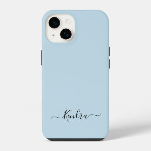 Staubblaues einfaches minimalistisches benutzerdef iPhone 14 hülle